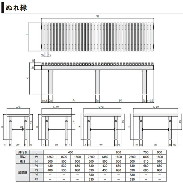 タキロンシーアイ ぬれ縁 縁会600型 神茶２N 600×1800