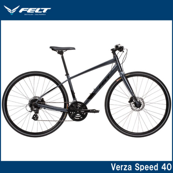 2024年 FELT フェルト VERZA SPEED 40 ベルザスピード40 チャコール 24段変速 油圧ディスクブレーキ