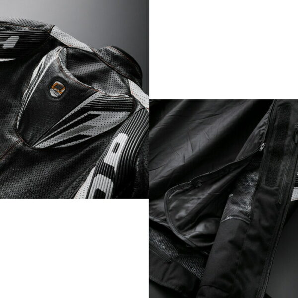 HYOD PRODUCTS HSL109SPD DEVAC SP D3O ST-X LEATHER JAC BK/WH