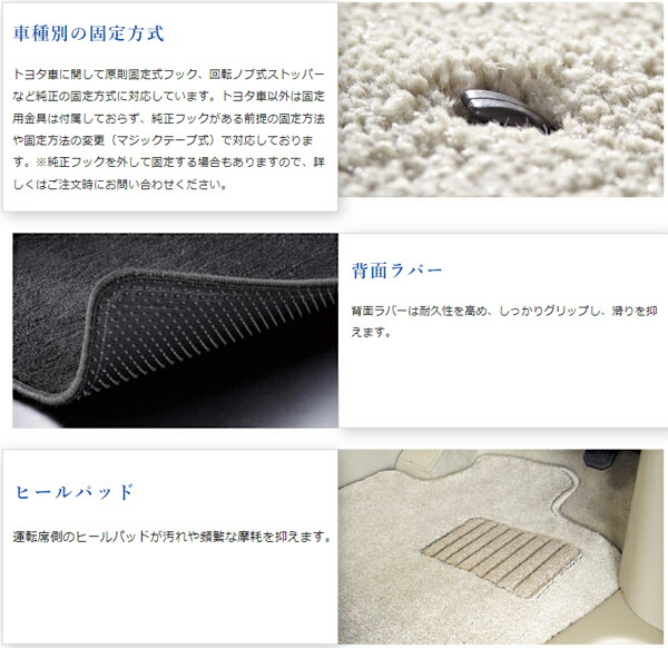 アルティナ ロイヤル フロアマット エスティマ ACR5＃・GSR5＃ 前期 G 7人乗 サードシート6:4分割 メーカーオプションナビ有 選べる2カラー floor mat