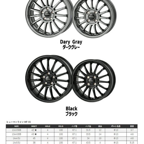 エスクァイア セレナ 195/65R15 91Sヨコハマ ブルーアース ES32トレジャーワン ヒューマンライン HF15 ダークグレー15インチ 6.0J 5H114.3サマータイヤホイールセット