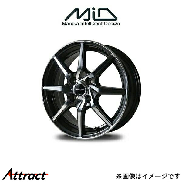 MID ユーロスピード S810 アルミホイール 4本 ライフ JB5/JB6/JB7/JB8(14×4.5J 4-100 INSET45 ダークガンメタリックポリッシュ)EUROSPEED S810