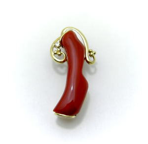 K18　サンゴ　ペンダントトップ♪