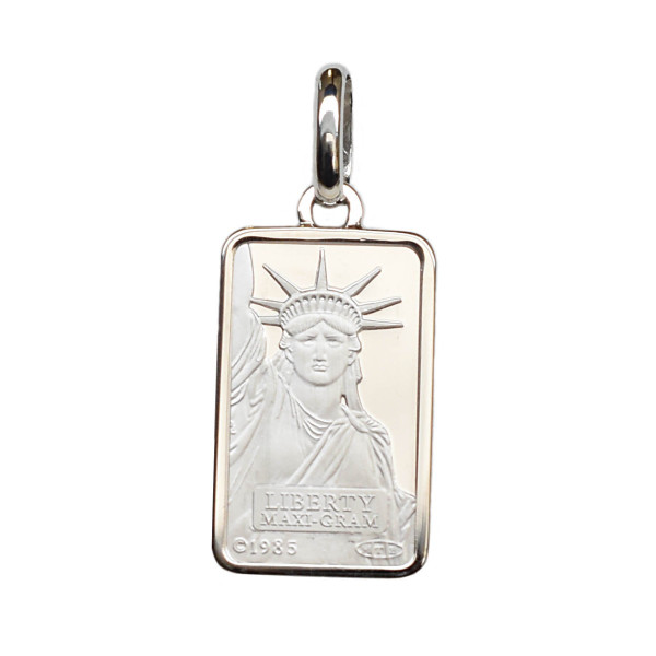 リバティコイン　Pt999.5(純プラチナ)　5ｇ　リバティコイン インゴット　自由の女神　Pt850枠付きペンダントトップ　プラチナ貨