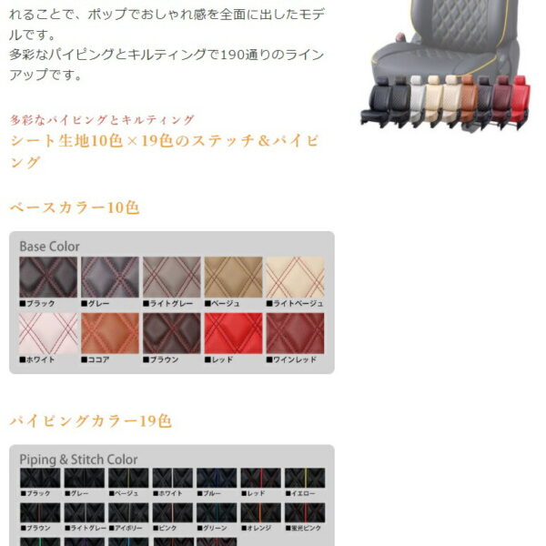 Bellezza/ベレッツァ シートカバー 86 ZN6 2012/4- ワイルドステッチアルファ ココア T342