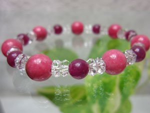 ルビー＆ロードナイトのデザインブレス/ルビー／ロードナイト