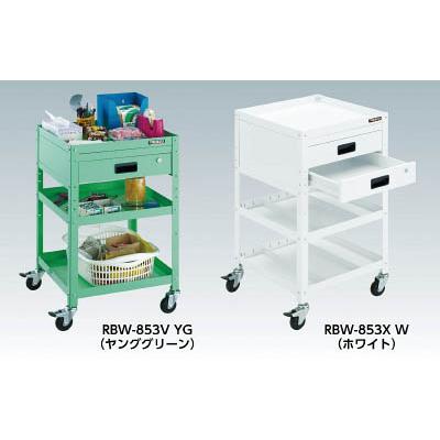 TRUSCO（トラスコ中山）:ラビットワゴン 500X500 ゴム車輪 YG色 RBW-953 オレンジブック 3663639