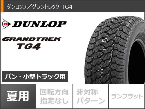 ハイゼットトラック S500系用 サマータイヤ ダンロップ グラントレック TG4 155R12 6PR (155/80R12 83/81N相当) クリムソン MG ビースト 4.0-12 タイヤホイール4本セット