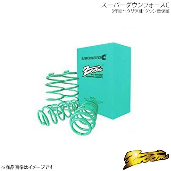 zoom ズーム ダウンサス スーパーダウンフォースC 1台分 日産 ティーノ PV10 H10/12〜H15/05 エンジン型式:QG18DE+EM29 ZNI051002SDC